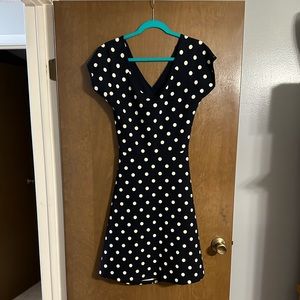 Gilli Navy Polka Dot Dress